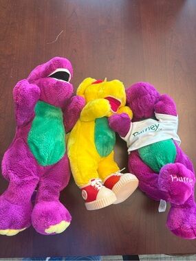 Two Barney + One BJ Stuffed animal